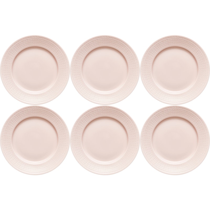 Swedish Grace Plate 21 cm 6-pack, Rose (Pink)