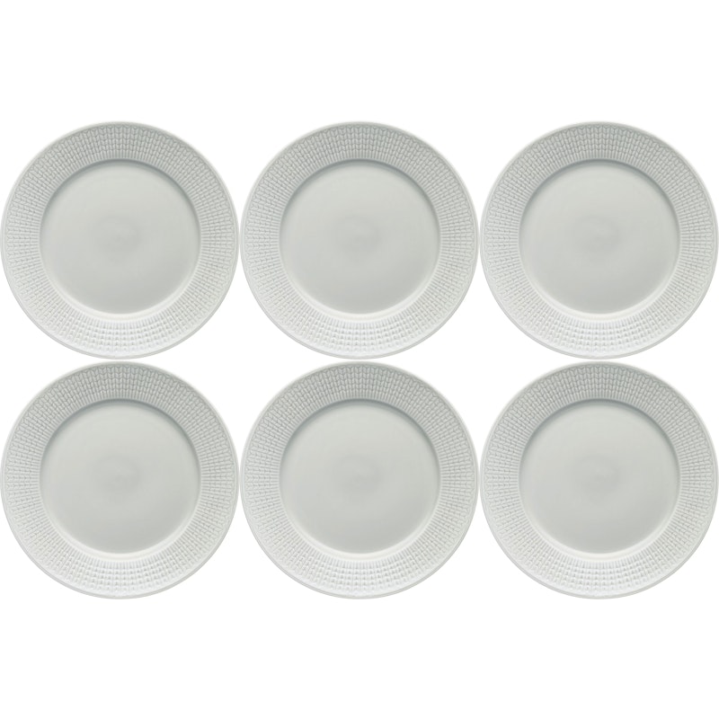 Swedish Grace Plate 27 cm 6-pack, Fog (Light Grey)