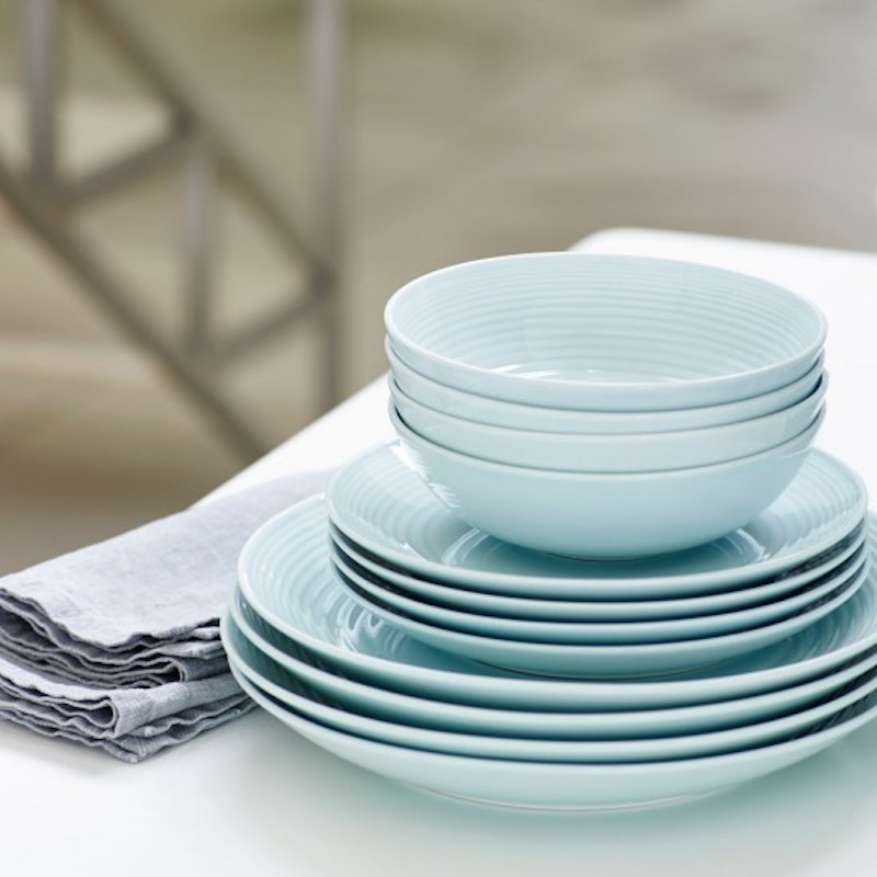 Maze Blue Dinner Set, 12-Pcs from Royal Doulton
