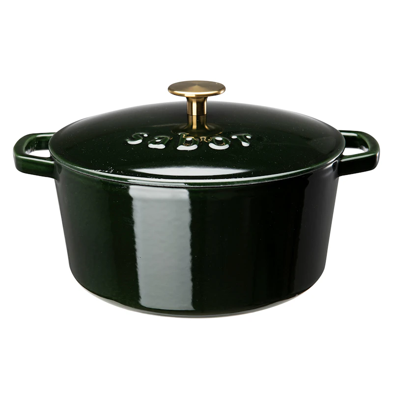 Classic Cast Iron Pot 4,4 L, Shiny Green