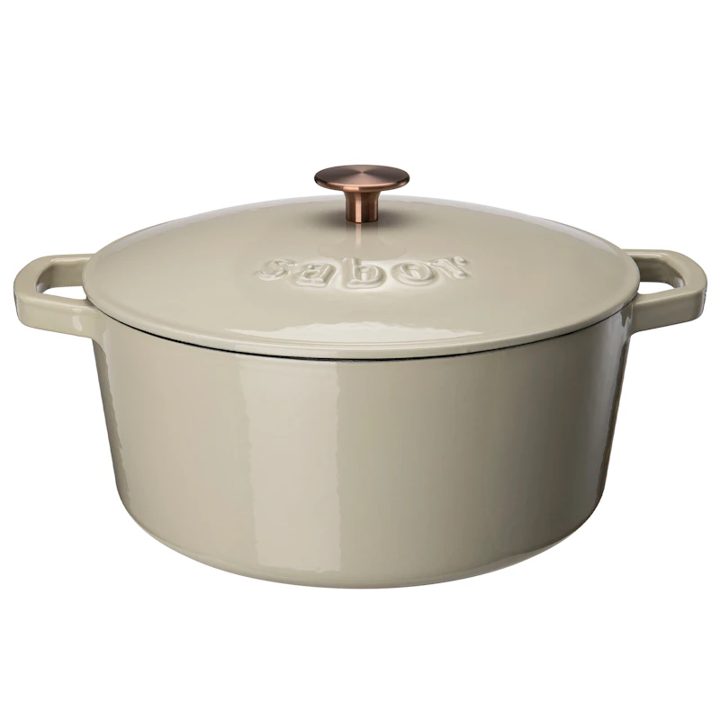 Classic Cast Iron Pot 6,7 L, Warm Grey