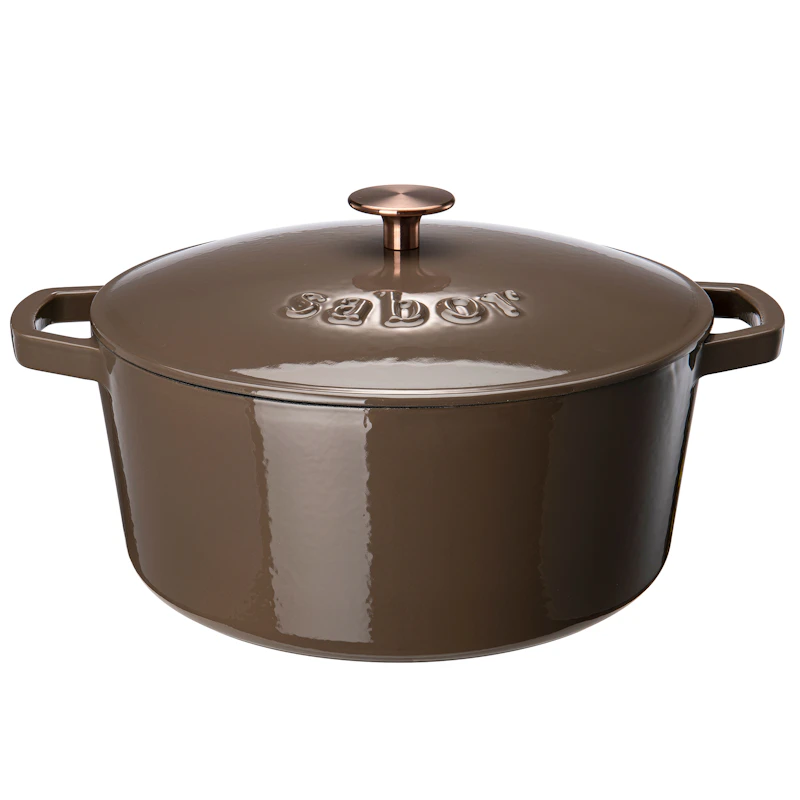 Classic Cast Iron Pot 6,7 L, Maghogany