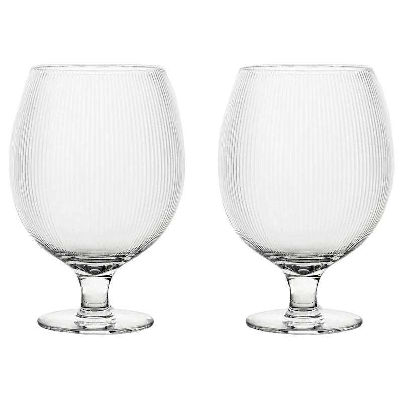 Blanka Beer Glass Fluted 50 cl 2-pack, Clear