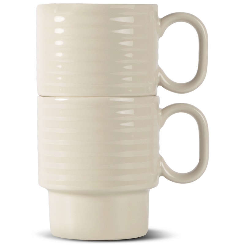 Coffee & More Coffee Cups 2-pack, Beige