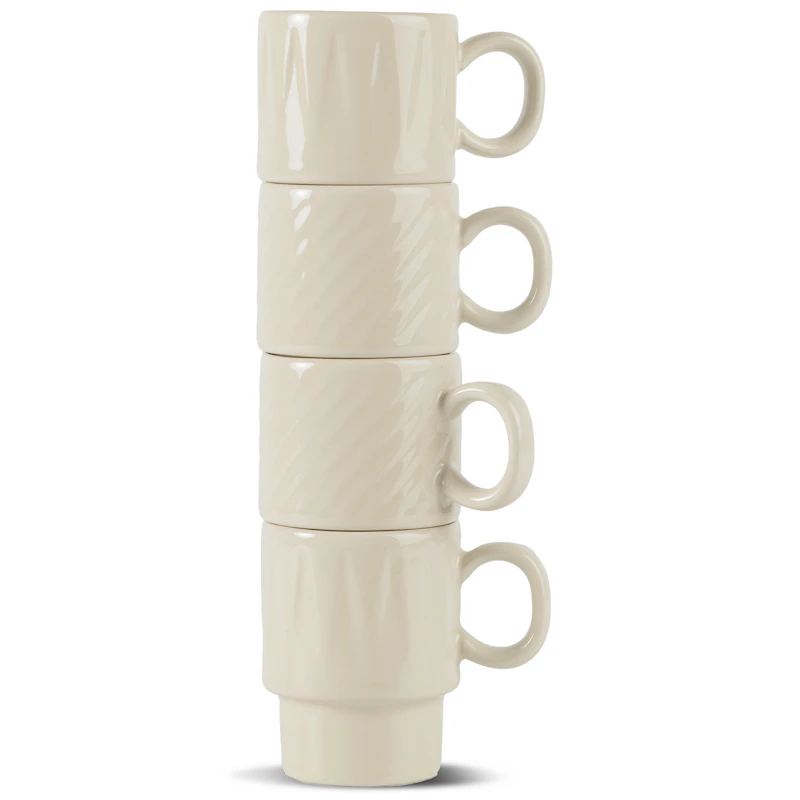 Coffee & More Espresso Cups 4-pack, Beige
