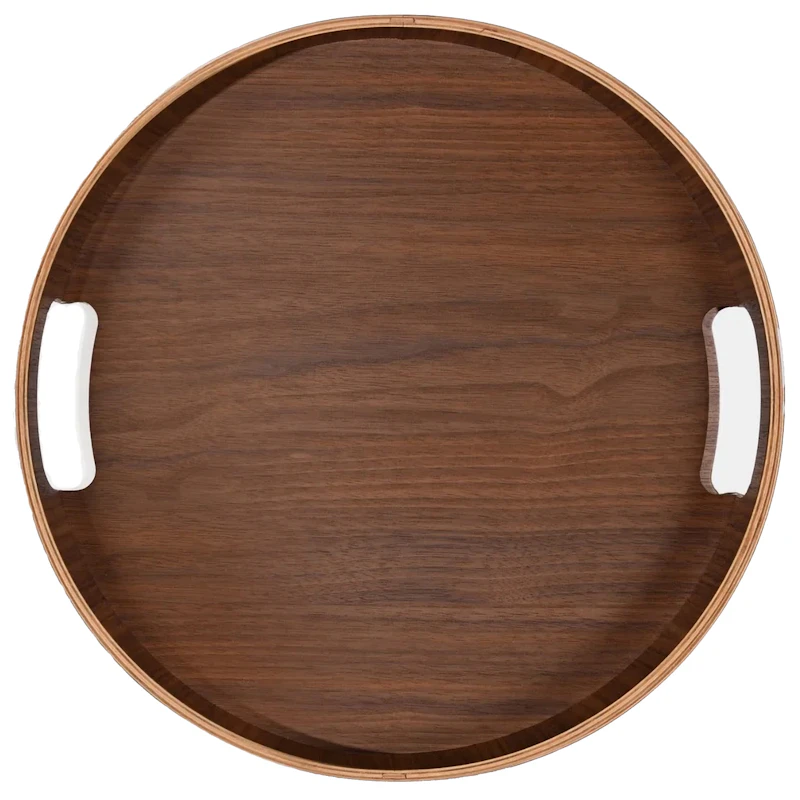 Hanna Serving Tray Ø35 cm, Dark Brown