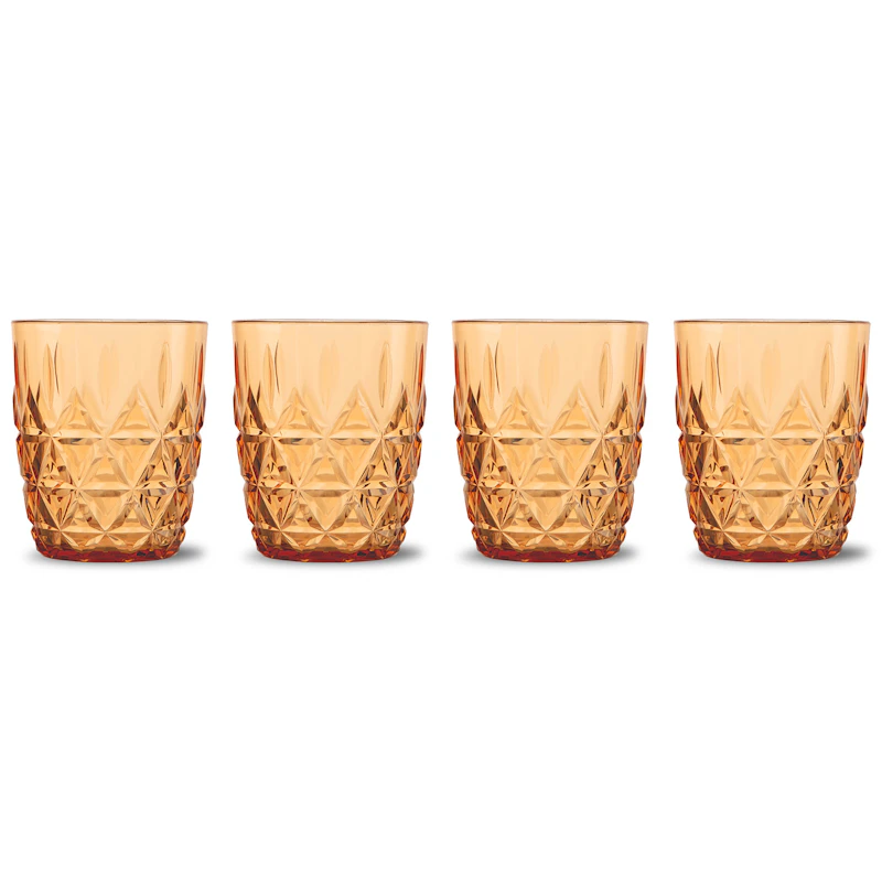Picnic Juni Water Glasses 4-pack, Amber