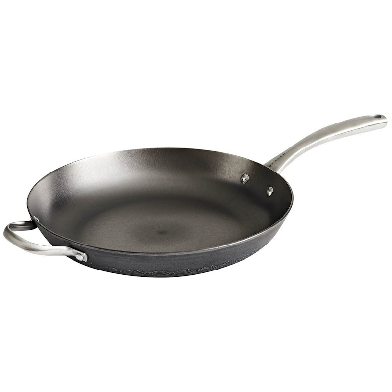 Stekpanna Nitriding 32 cm handtag fram Svart Cast Iron Frying Pan Ø32 cm