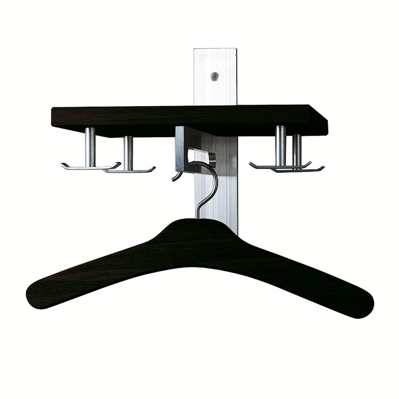 Hat Rack 5, Black/Aluminium