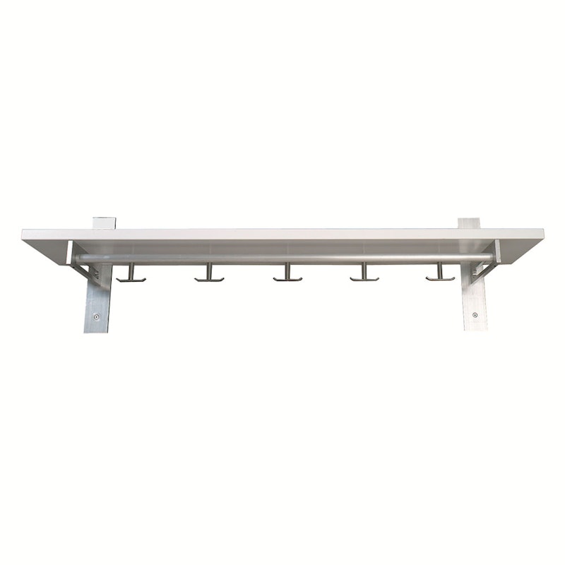 Hat Rack 7, White/Aluminium