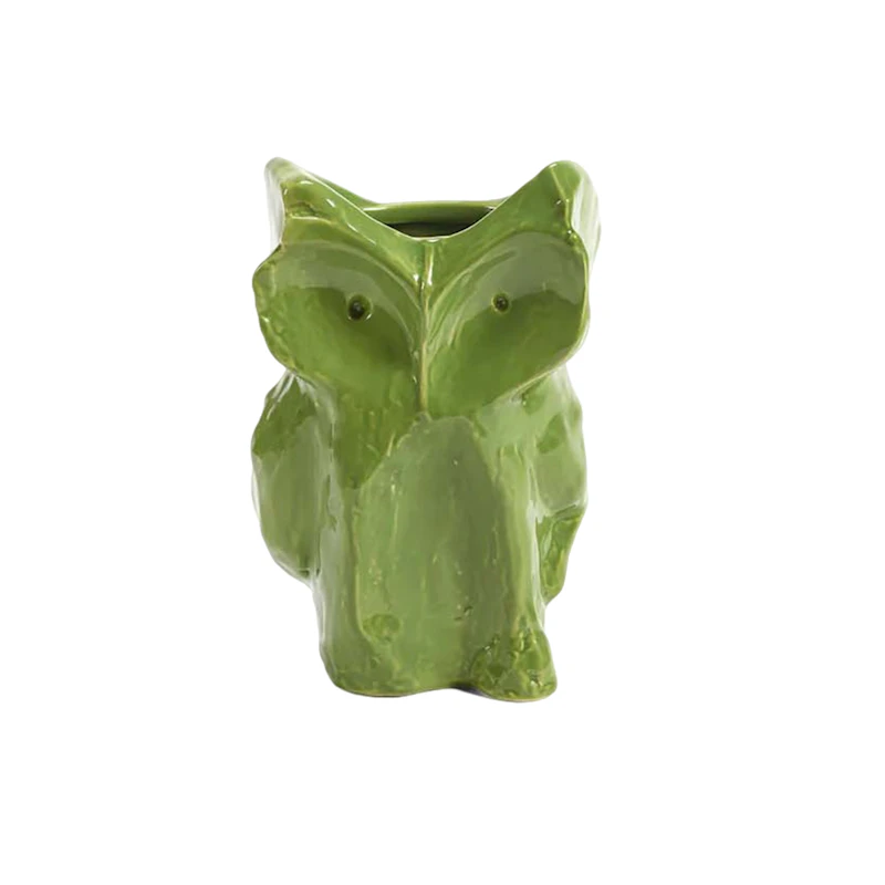 After Midnight Owl vase S, Green