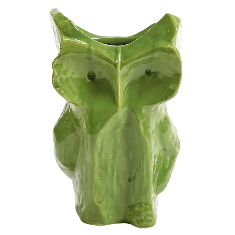After Midnight Owl vase L, Green