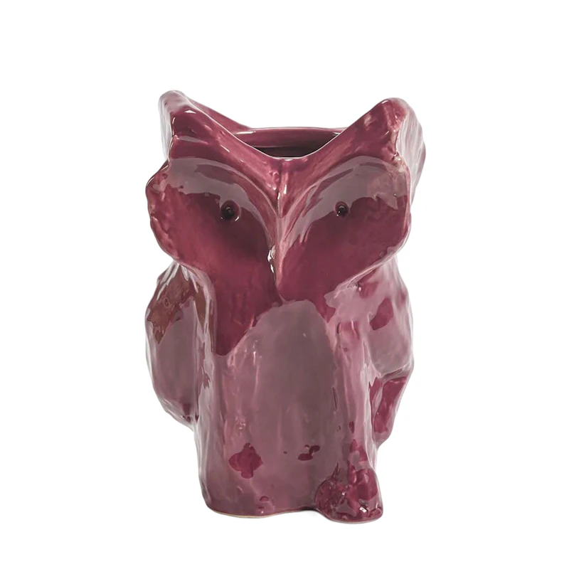 After Midnight Owl vase M, Aubergine
