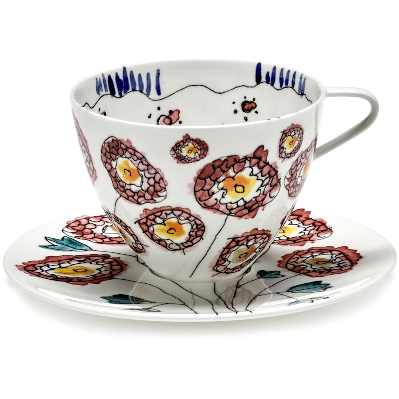 Anemone Milk Cappuccino Cup With Saucer