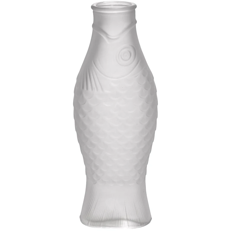 Fish & Fish Carafe, Frost White