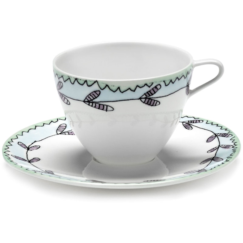 Blossom Milk Coffee Cup High With Saucer