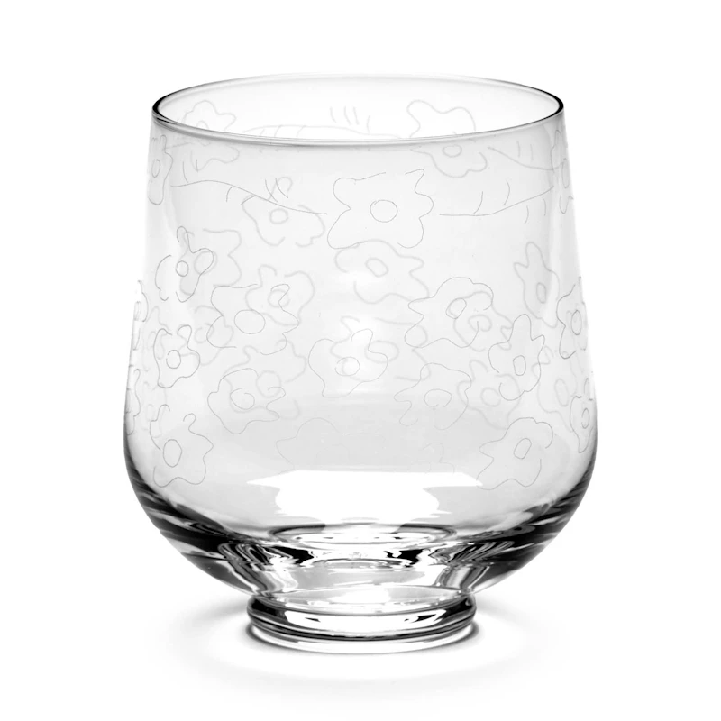 Midnight Flowers Glass 45 cl, Transparent