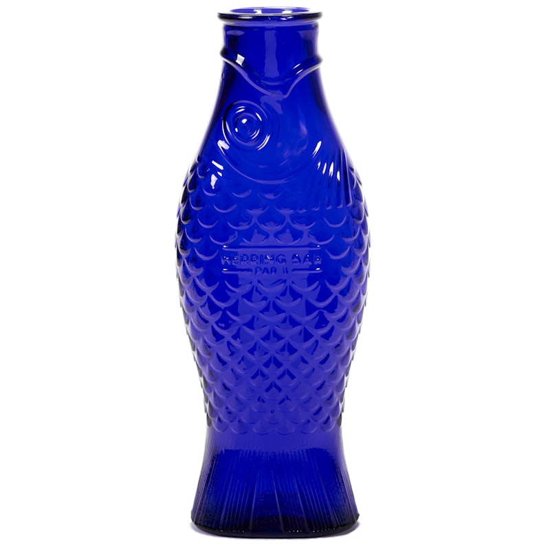 Fish & Fish Vase 1 L, Cobalt-blue