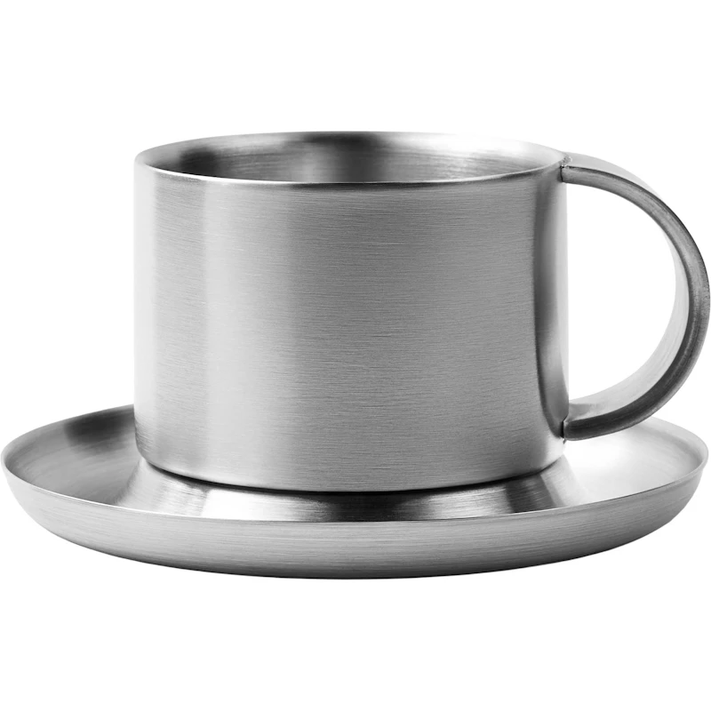 Arlo 03 Coffee Cup, Brushed Silver