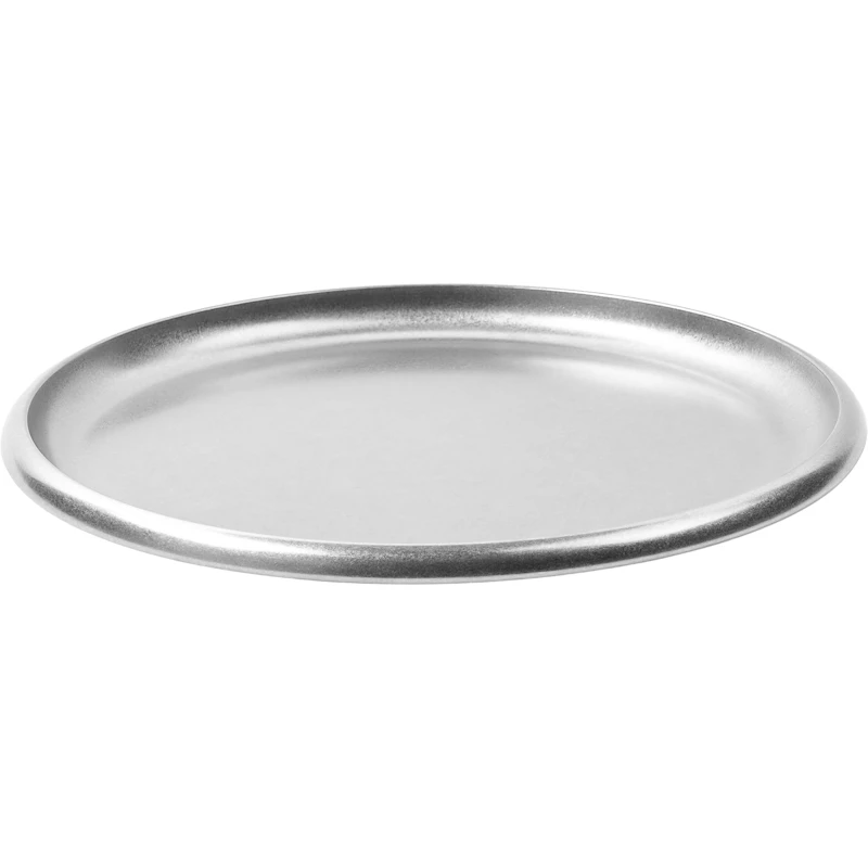 Round Tray, Stonewashed Silver