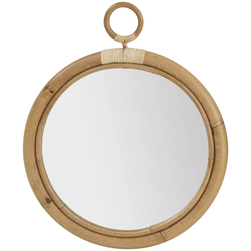 Ella Wall Mirror Rattan Natural, Ø40 cm