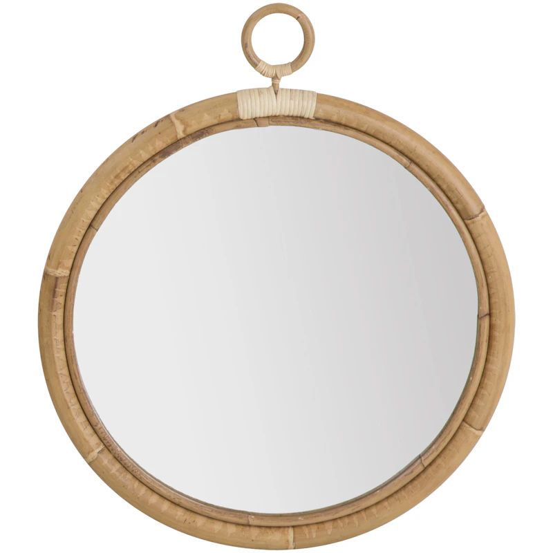 Ella Wall Mirror Rattan Natural, Ø50 cm