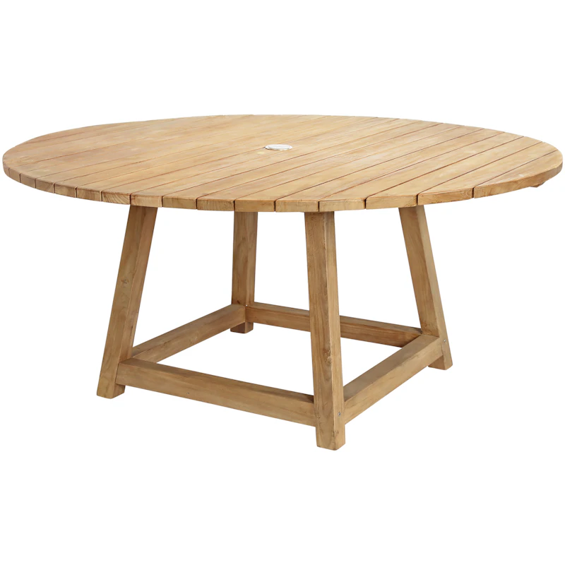 George Dining Table Outdoor Teak, Ø160 cm