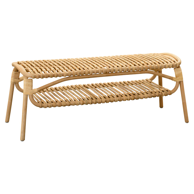 Machiya Bench Rattan 120 cm, Natural