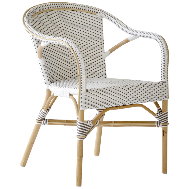 Madeleine Café Chair With Armrest, White