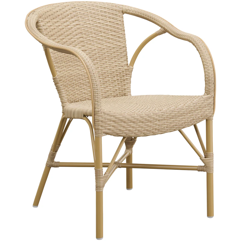 Madeleine Café Chair Outdoor, Natural / Almond