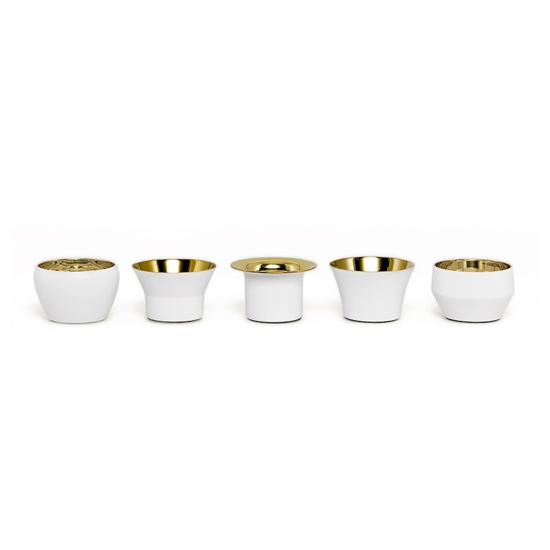 Kin Candle Holder 5 pcs, White