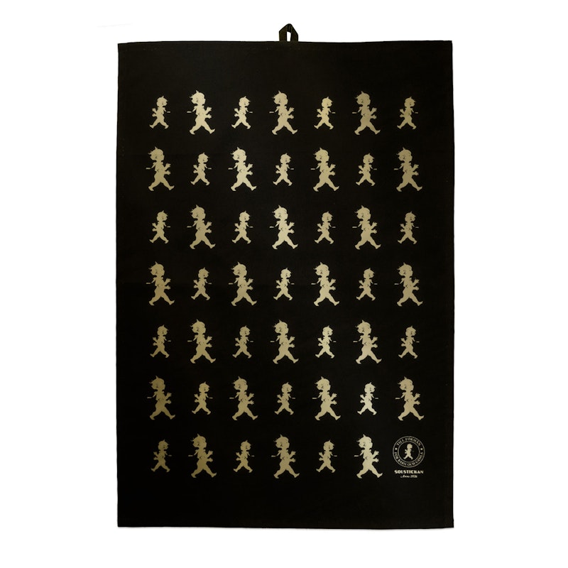 Solstickan Kitchen Towel 50x70 cm, Black/Gold