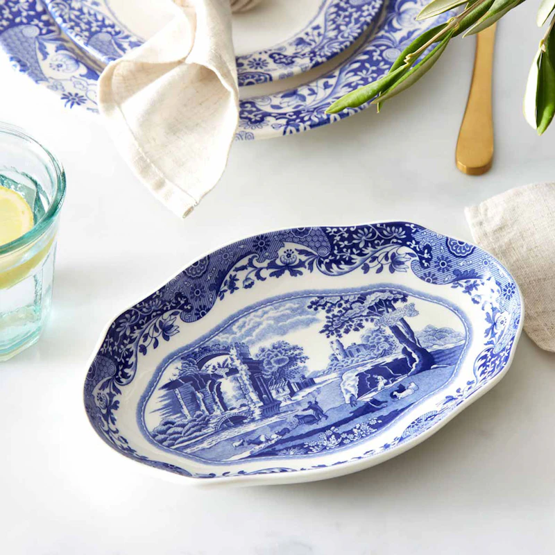 Blue Italian Dish, 14x21,5 cm from Spode | RoyalDesign.co.uk