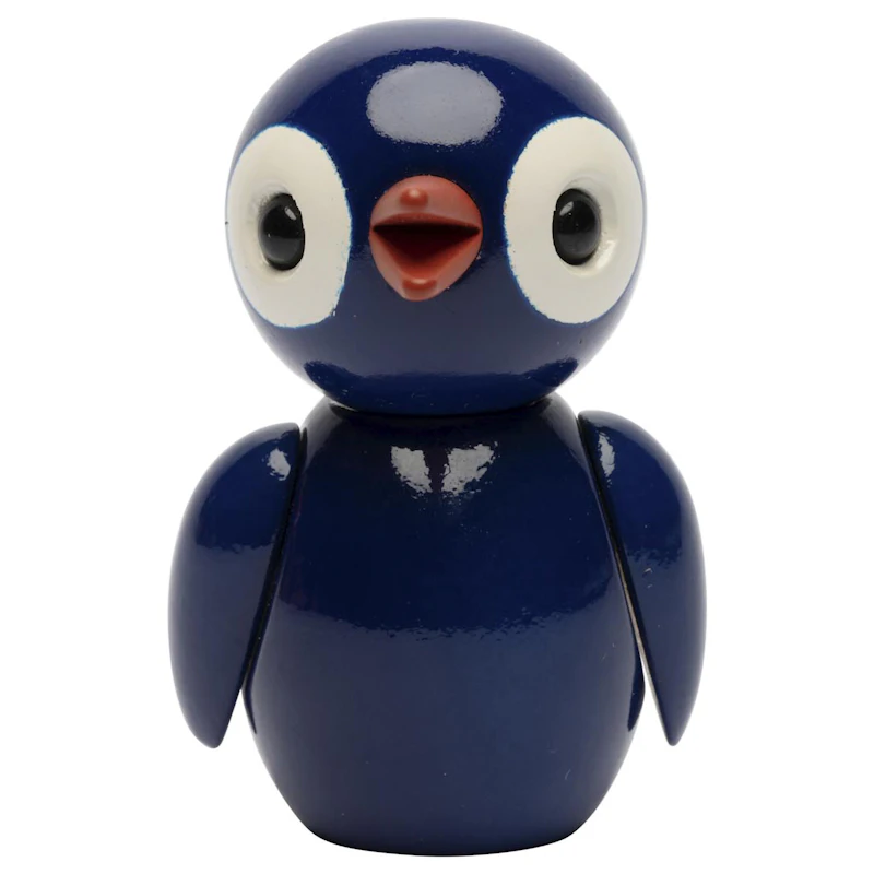 Grateful Spring Bird Wooden Figurine 6.5 cm, Blue