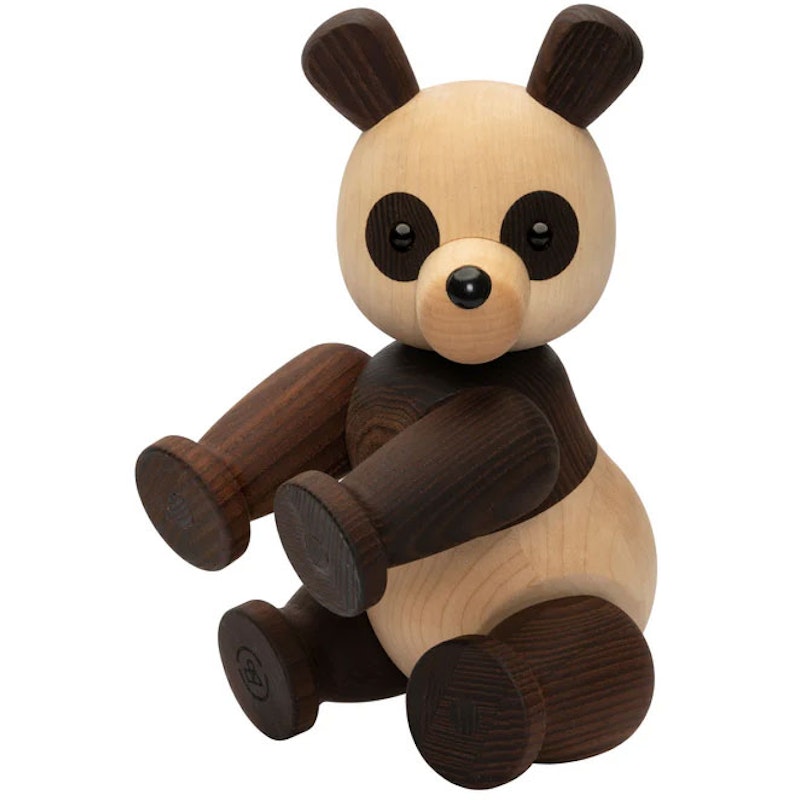 Lotus Panda Wooden Figurine