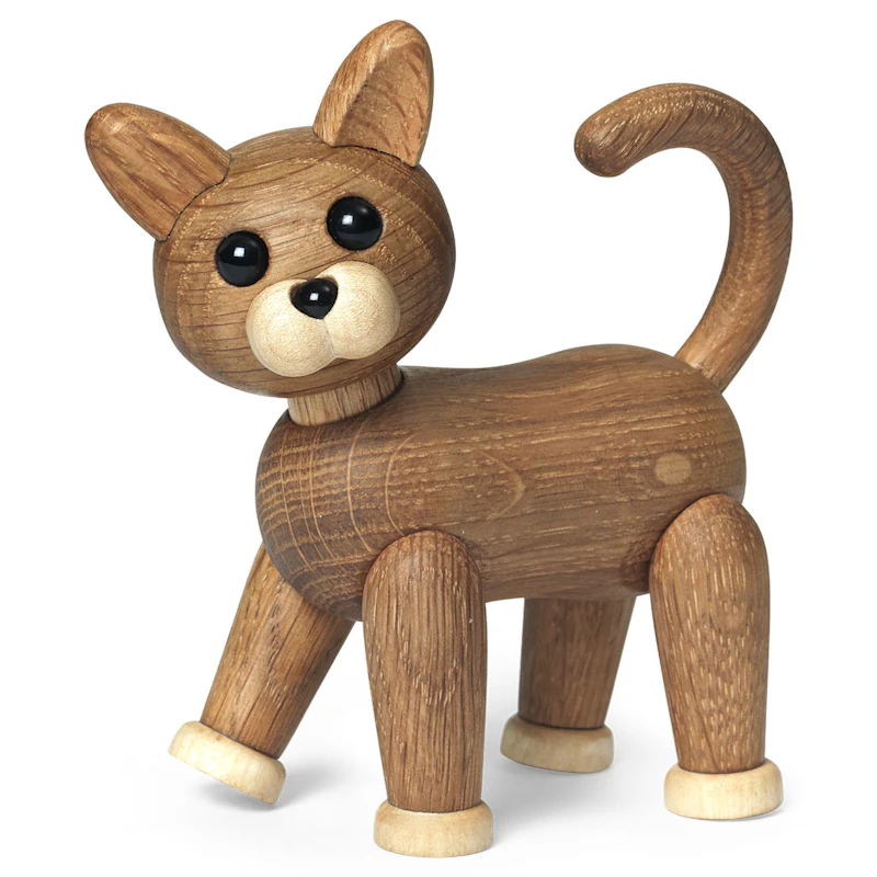 Sneaky Kitten Wooden Figurine 10 cm