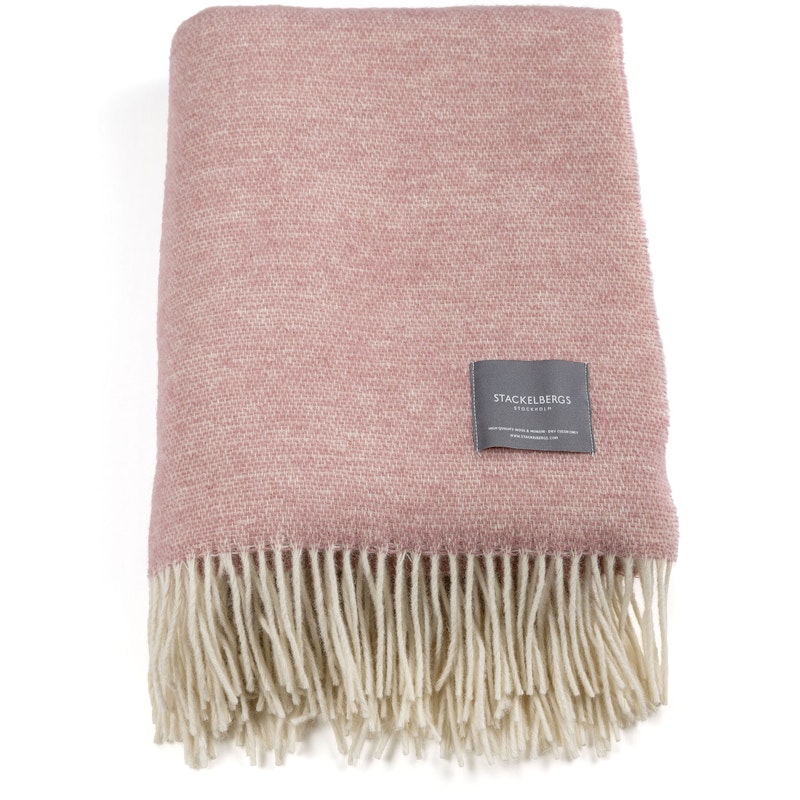 Wool Blanket 130x170 cm, Rose / Off-white