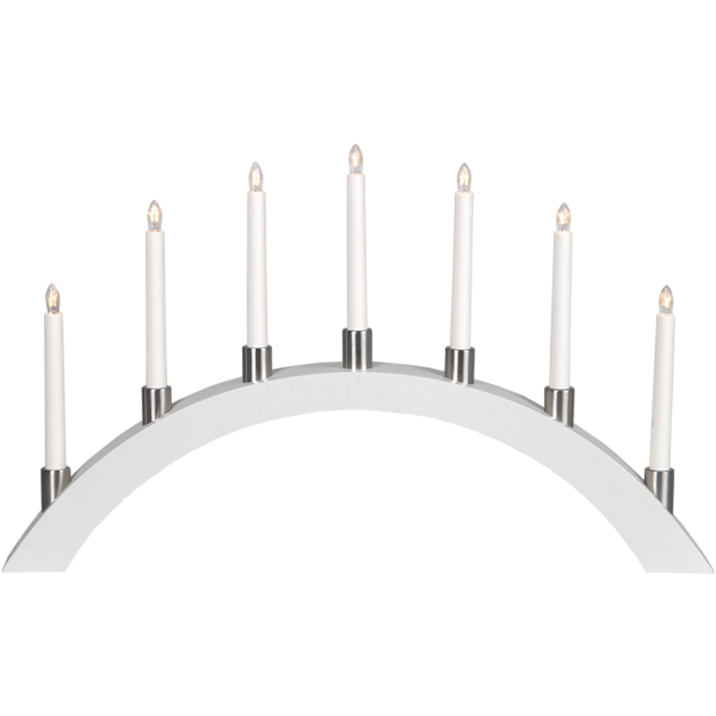 Tall Candlestick 40 cm, White