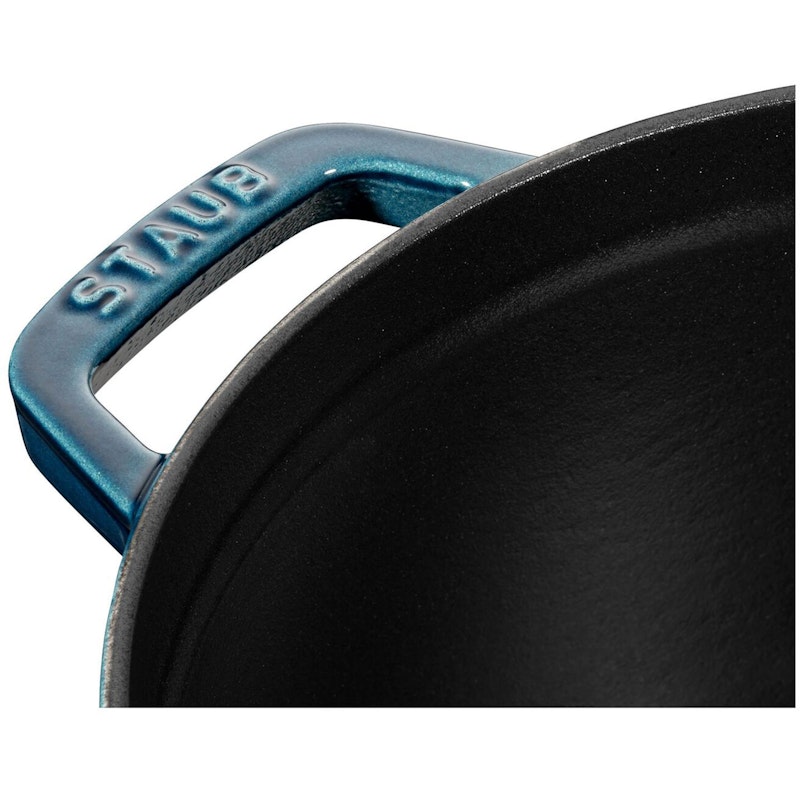 Staub Cocotte Round 28 cm 6,7 L, Petrol Blue | RoyalDesign.co.uk