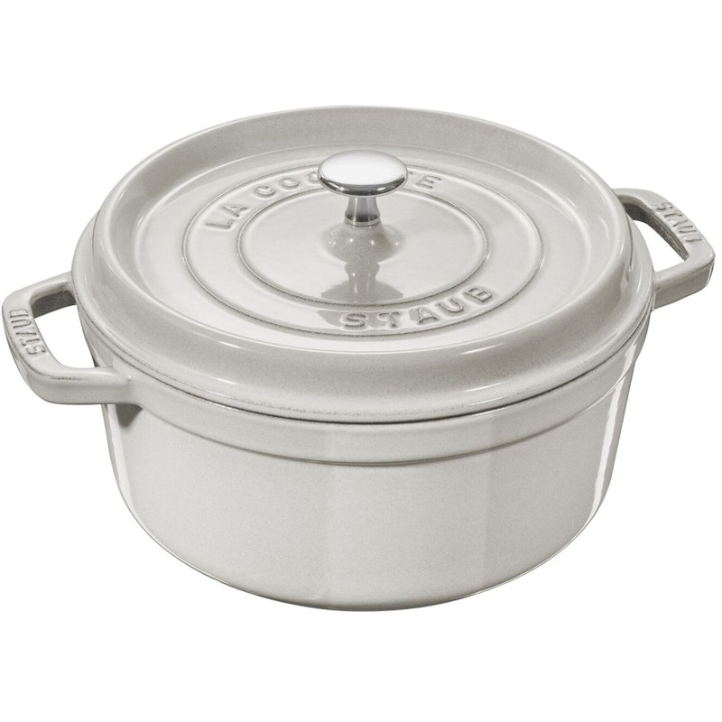 Staub Cocotte Round, 24 cm 3,8 L, White