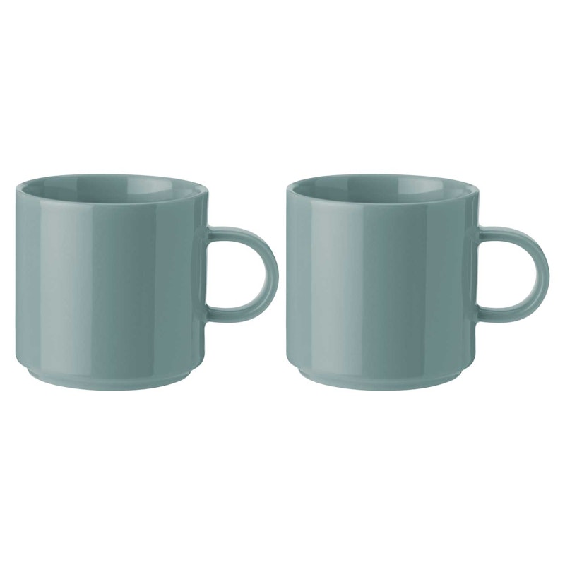 Stelton Mugs 2-pack, Dusty Green