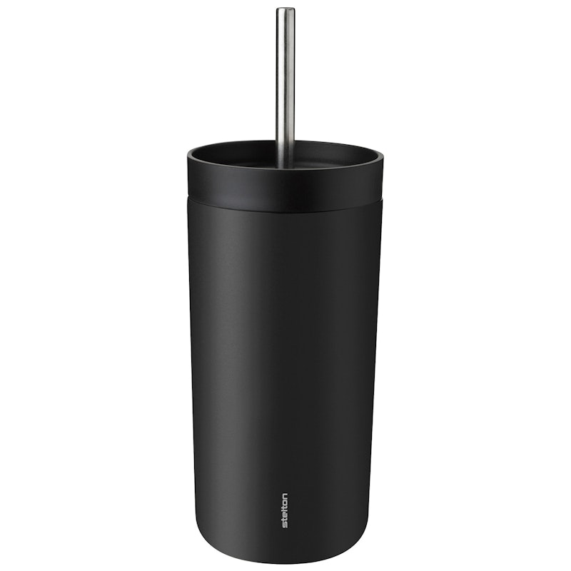 To Go Sip Thermo Cup With Straw 40 cl, Soft Black