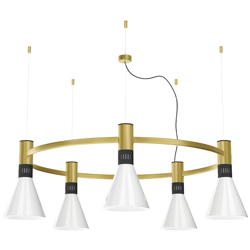 Cono Pendant Ø120, Satin Gold