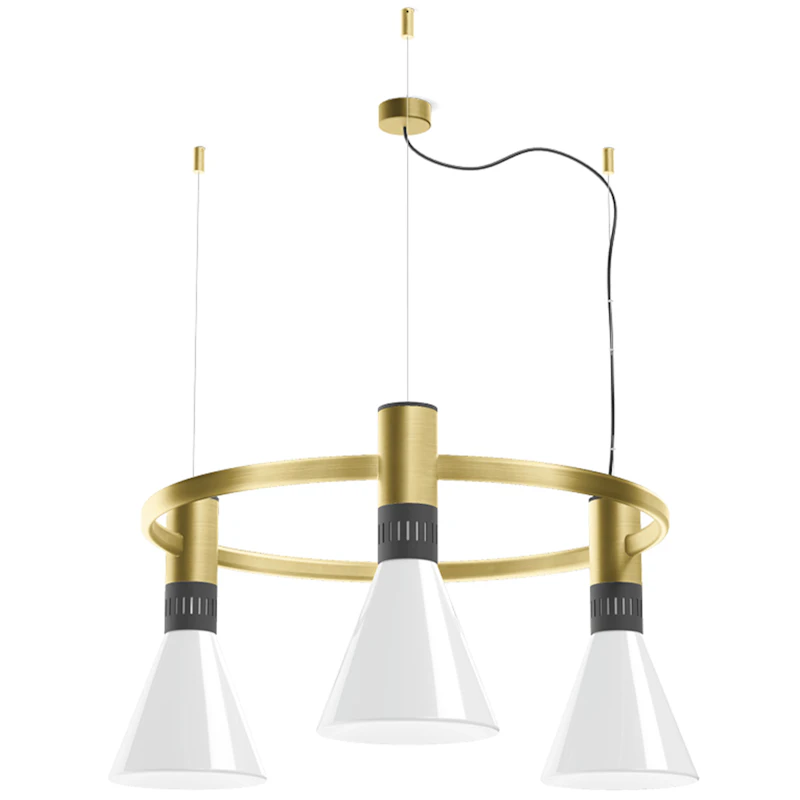 Cono Pendant Ø78, Satin Gold