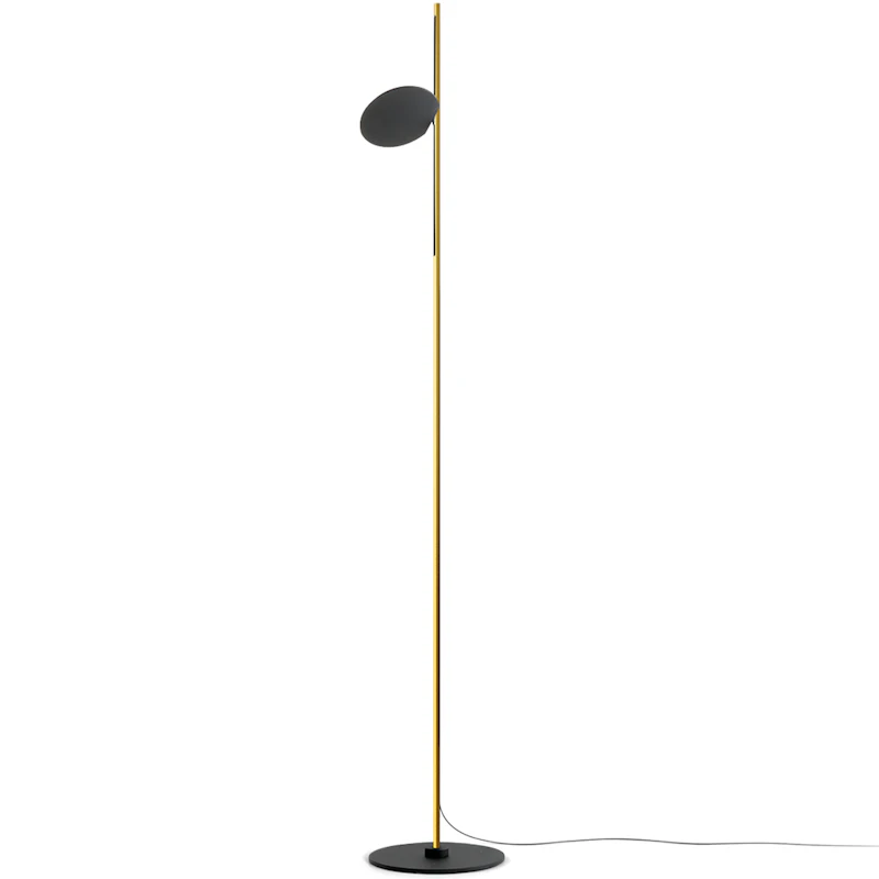 Kimia Floor Lamp, Black / Satin Gold