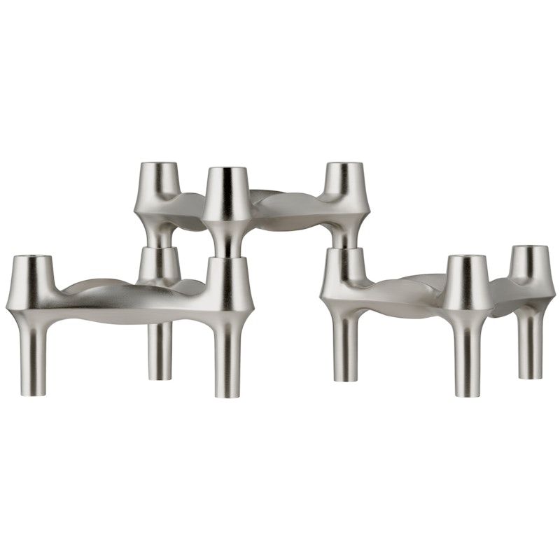 BMF Candle Holder 3-pack, Brushed Chrome
