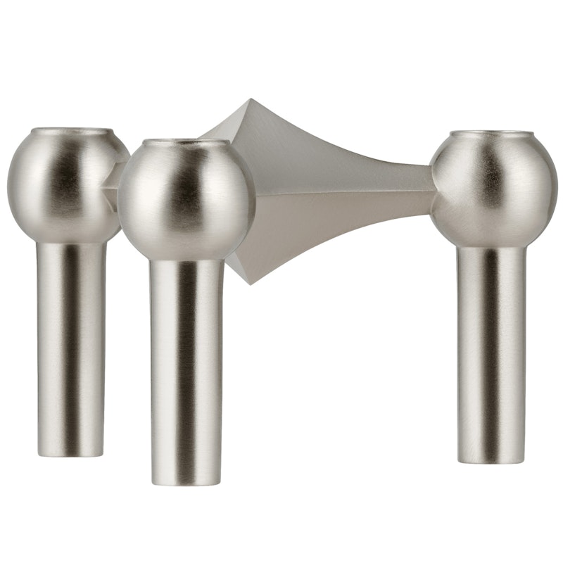 Nagel Candlestick, Brushed Chrome