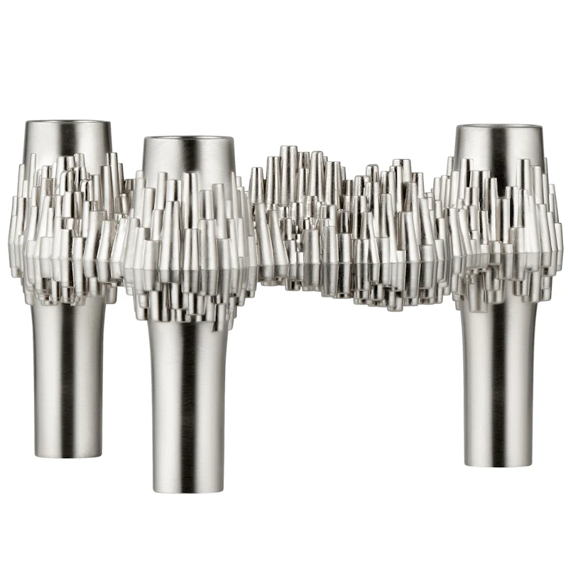 Quist Candle Holder, Brushed Chrome