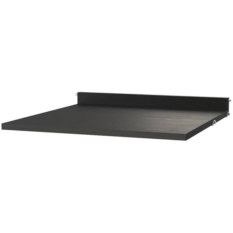 String Desk Top 58x58 cm, Black stained Ash