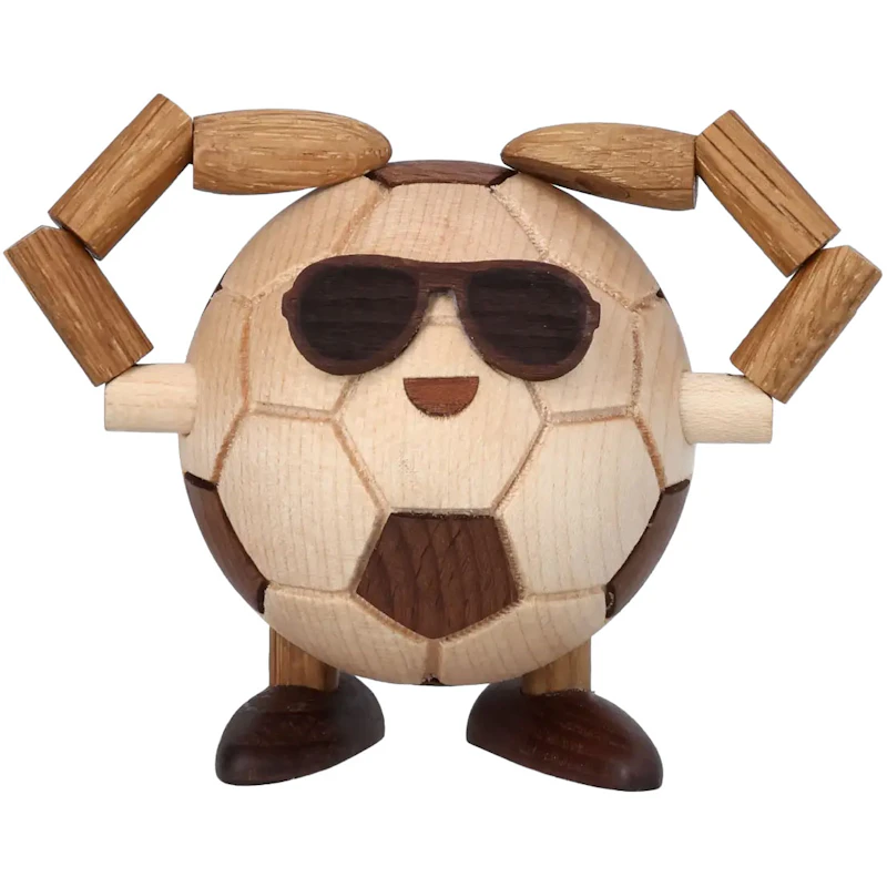 Billy Ball Wooden Figurine Football (soccer), 7 cm